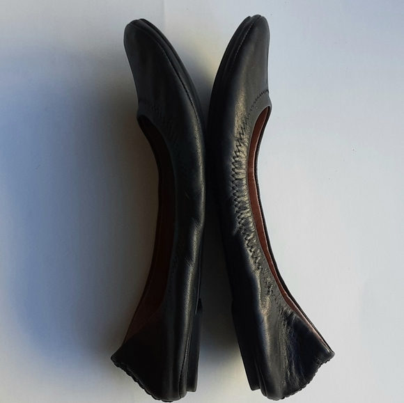 Lucky Brand Black Leather Emmie Flats - Picture 5 of 8